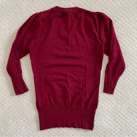 Forever 21 maroon 3/4 sleeve sweater - Picture 2 of 3